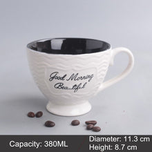 Load image into Gallery viewer, Mug Ceramic Milk Cup Of Tea Porcelain Coffee Mugs Salad Cup With Handle Xicara Caneca Tazas Para Cafe Free Shipping