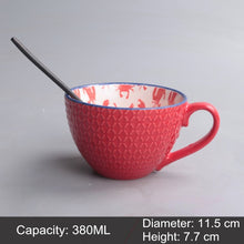 Load image into Gallery viewer, Mug Ceramic Milk Cup Of Tea Porcelain Coffee Mugs Salad Cup With Handle Xicara Caneca Tazas Para Cafe Free Shipping