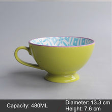 Load image into Gallery viewer, Mug Ceramic Milk Cup Of Tea Porcelain Coffee Mugs Salad Cup With Handle Xicara Caneca Tazas Para Cafe Free Shipping