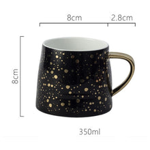 Load image into Gallery viewer, Ceramic Coffee Mug  Milk Cup Drinkware Starry Sky Pattern Teacup Simple and Creative Mugs luxury cup Christmas gifts

