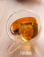 Load image into Gallery viewer, Mugs Coffee Cups Drinkware Juice Wall Glasses Milk Lemon Tea Double Gifts Creative Love Shaped Resistant Heart Lover 1
