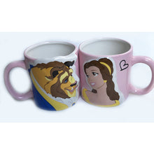 Load image into Gallery viewer, 2 pcs Cartoon Beauty and the Beast Mug Mrs Potts Chip Mugs Loves pair Kiss Cups Ceramic Coffee Tea Pot Cup Best Christmas Gifts
