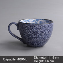 Load image into Gallery viewer, Mug Ceramic Milk Cup Of Tea Porcelain Coffee Mugs Salad Cup With Handle Xicara Caneca Tazas Para Cafe Free Shipping
