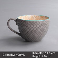 Load image into Gallery viewer, Mug Ceramic Milk Cup Of Tea Porcelain Coffee Mugs Salad Cup With Handle Xicara Caneca Tazas Para Cafe Free Shipping
