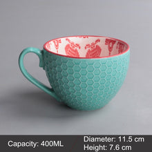 Load image into Gallery viewer, Mug Ceramic Milk Cup Of Tea Porcelain Coffee Mugs Salad Cup With Handle Xicara Caneca Tazas Para Cafe Free Shipping
