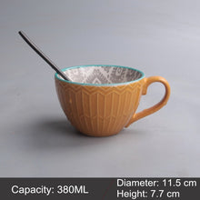 Load image into Gallery viewer, Mug Ceramic Milk Cup Of Tea Porcelain Coffee Mugs Salad Cup With Handle Xicara Caneca Tazas Para Cafe Free Shipping
