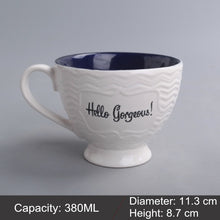 Load image into Gallery viewer, Mug Ceramic Milk Cup Of Tea Porcelain Coffee Mugs Salad Cup With Handle Xicara Caneca Tazas Para Cafe Free Shipping
