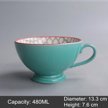 Load image into Gallery viewer, Mug Ceramic Milk Cup Of Tea Porcelain Coffee Mugs Salad Cup With Handle Xicara Caneca Tazas Para Cafe Free Shipping
